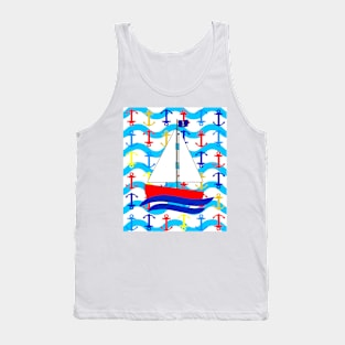 Sailing Anchors Tank Top